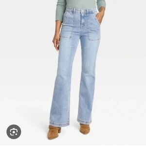 Knox Rose Women's Flare Light Blue Jeans